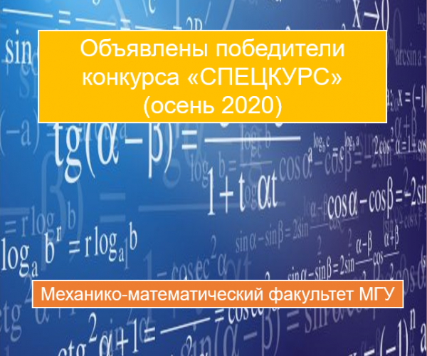Спецкурсы мехмат мгу